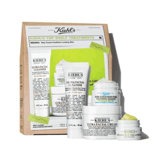 Kiehl's Top Shelf Treatments Gift Set with formulas visible ​