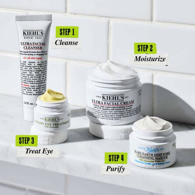 Step 1 Ultra Facial Cleanser 2 Ultra Facial Cream Step 3 Creamy Avocado Eye Treatment Step 4 Rare Earth Mask ​  ​