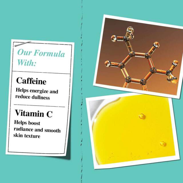 Caffeine and Vitamin C ingredient molecules and textures